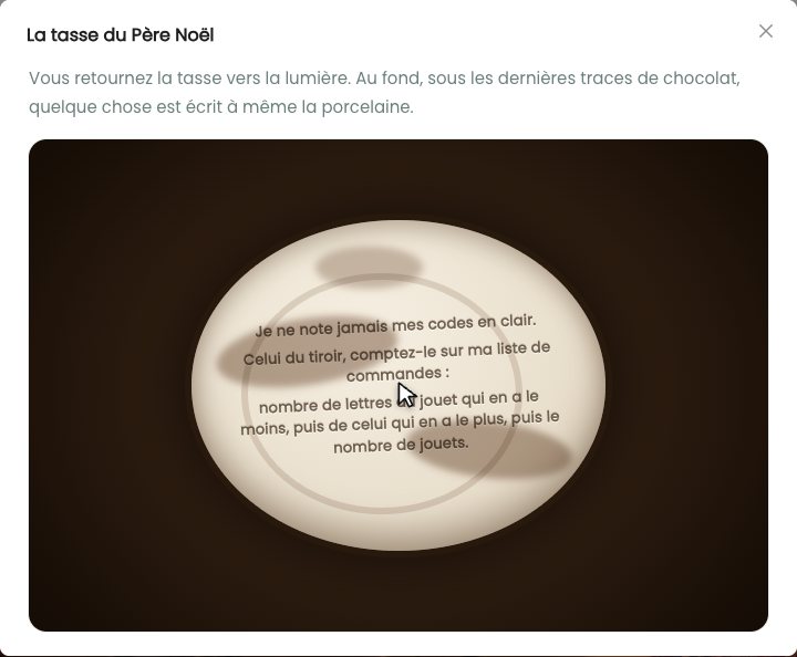Le mot caché au fond de la tasse